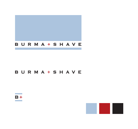 New Burma-Shave logo, palette, and 'bug'