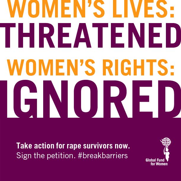 text graphic stating WOMEN'S LIVES THREATENED WOMEN'S RIGHTS IGNORED