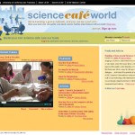 screenshot of Science Café World homepage