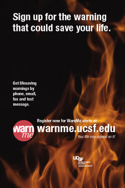 poster with identical text to the one above, but the image is flames against a black background